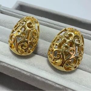 Yves Saint Laurent Vintage Gold Clip-on Earrings
